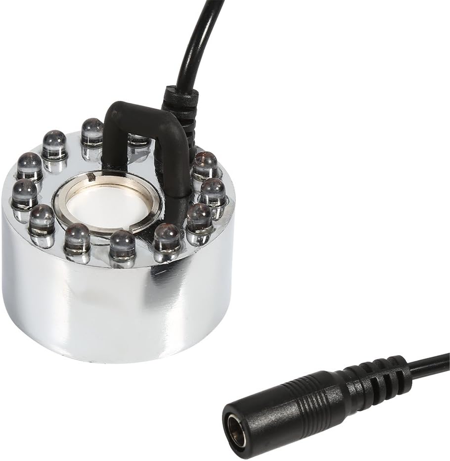 24V Color Changing Mist Maker Fountain Atomizer Air Humidifier with Adapter US Plug : Patio, Lawn & Garden