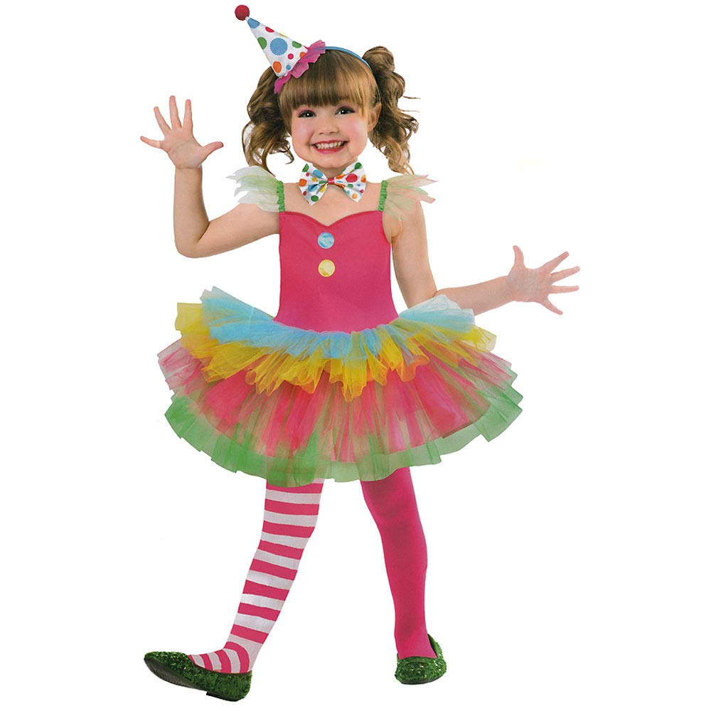 Clown-Kostüm Für Mädchen 4–6 Jahre – Buntes Kleid Mit Pumphose | Karneval & Party
