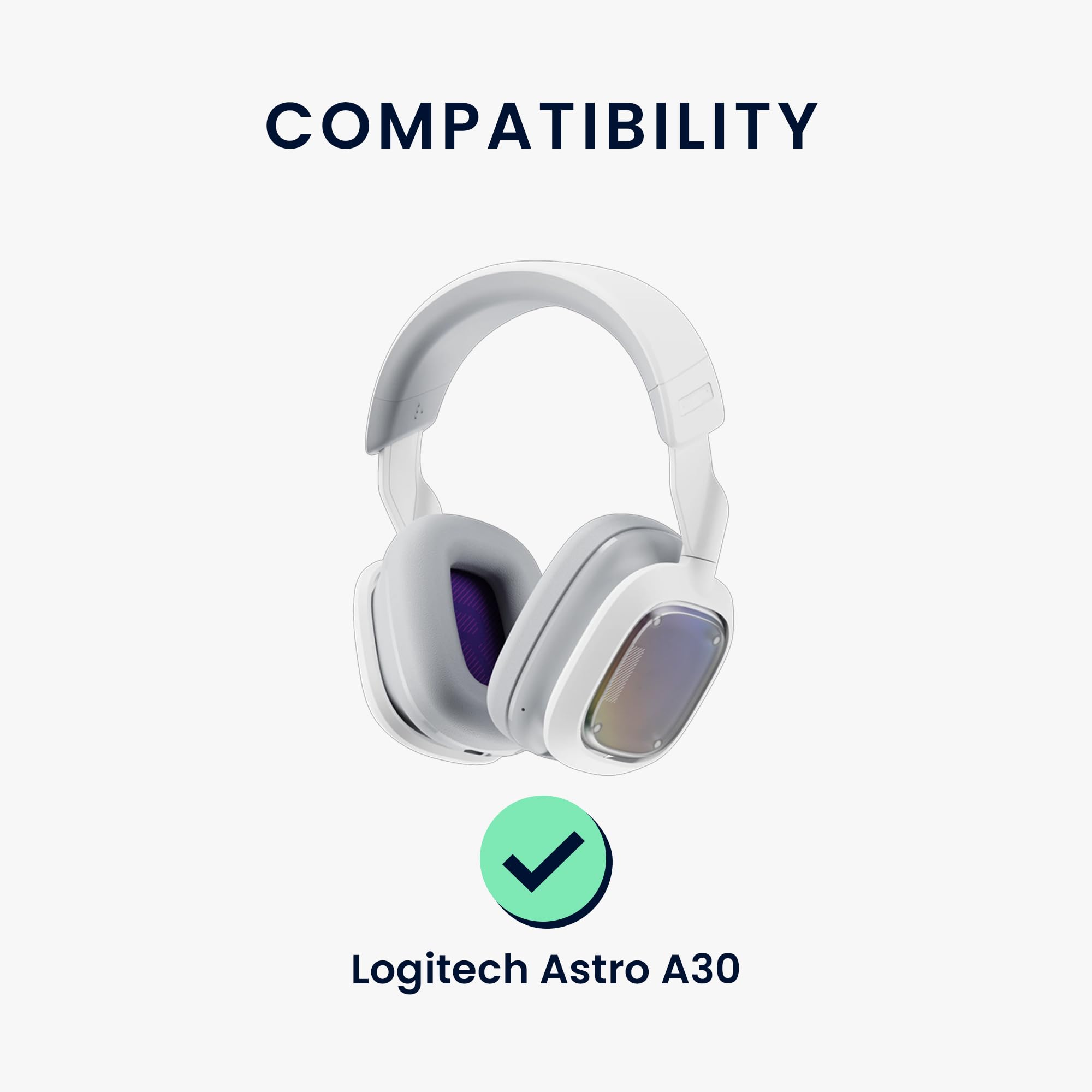 kwmobile Microphone Compatible with Logitech Astro A30 - Replacement Mic for Gaming Headphones - Black