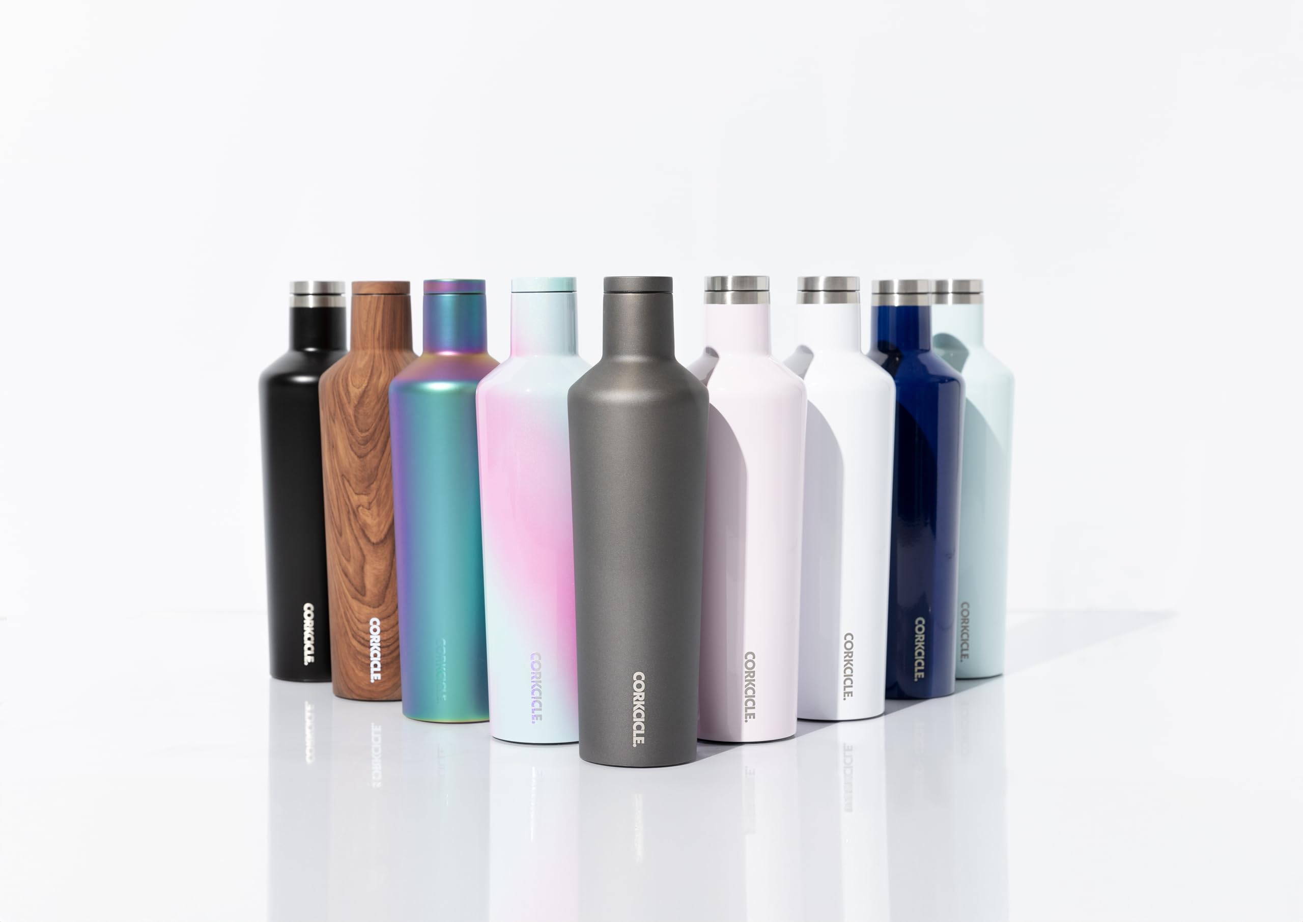 Corkcicle Classic Canteen Insulated Tumbler, Gloss Midnight Navy, 25 oz – Reusable Water Bottle Keeps Beverages Cold for 25 Hours & Hot 12 Hours – Cupholder Friendly Tumbler with Screw-On Cap