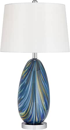 Possini Euro Design Pablo 27-Inch Blue Art Glass Table Lamp