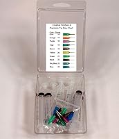 Vista 7 de Creative Hobbies® jeringa aplicadora de pegamento para strass plano y manualidades, 5 ml con punta de precisión de calibre 18 - Paquete de valor