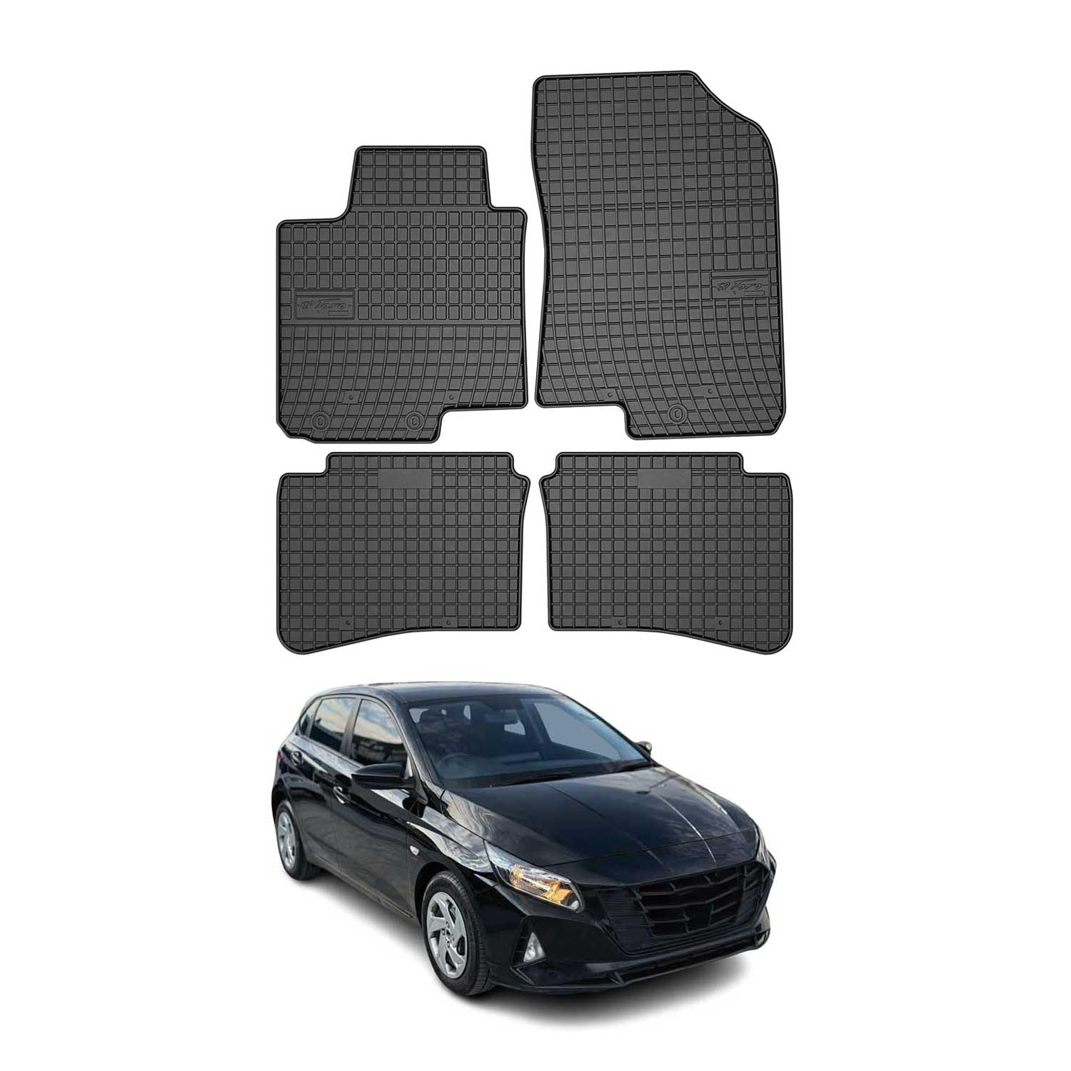 Velours Fußmatte Für Hyundai I20 I Bj. 2012 - 2014 Passform Automatte