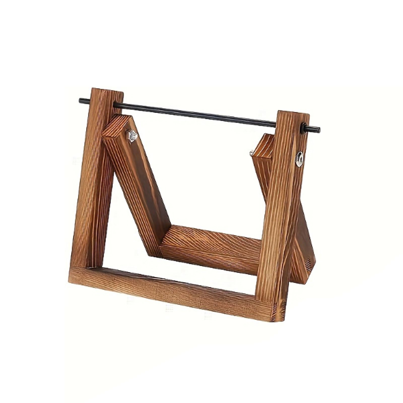 Hrtyvhin 360 Degree Rotating Wood Yarn Holder Desktop Yarn Dispenser Thread Spool Organiser Holder for Knitting Weaving Project Wood
