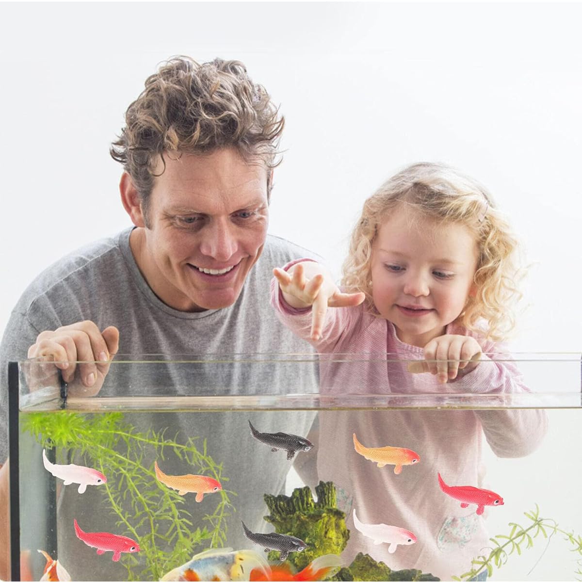 Amazon | ミニチュア 鯉 10個 水槽 オブジェ アクアリウム 魚 水槽用 