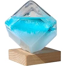 Weather Predicting Storm Glass,Storm Glass Weather Forecast Barometer Bottle Diamond Predictor Decor for Desktop in Home Or Office, standard