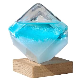 Weather Predicting Storm Glass,Storm Glass Weather Forecast Barometer Bottle Diamond Predictor Decor for Desktop in Home Or Office, standard
