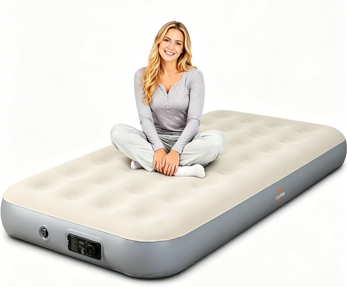 Air Mattress Inflatable Bed, Air Mattress with Built - in Electric Pump - Fast Inflation, Supports up to 650 lbs - Ideal for Camping, Home, Guests, and Portable Travel Use, Single Size