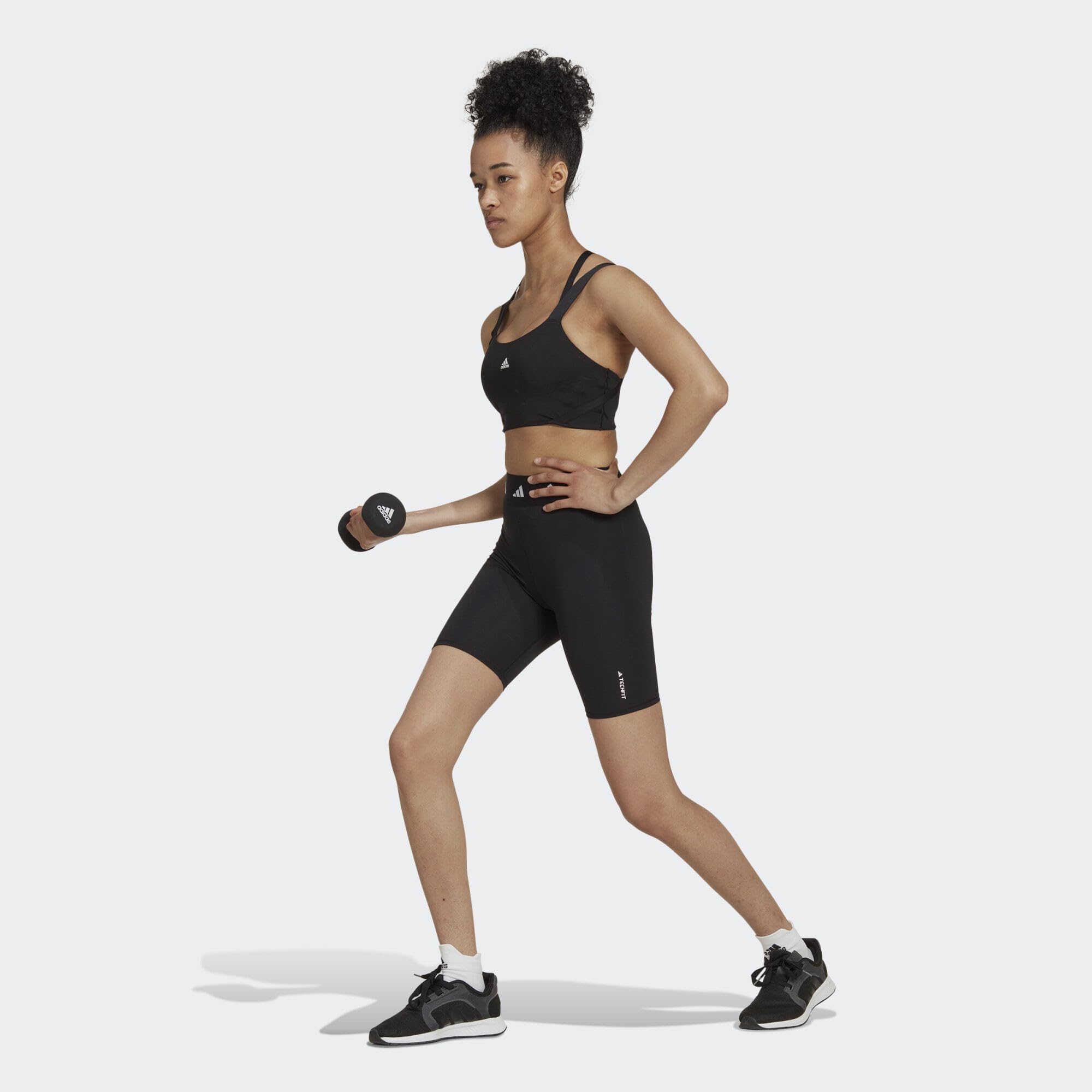 adidas Donna Techfit Bike Short Leggings, Black, XL