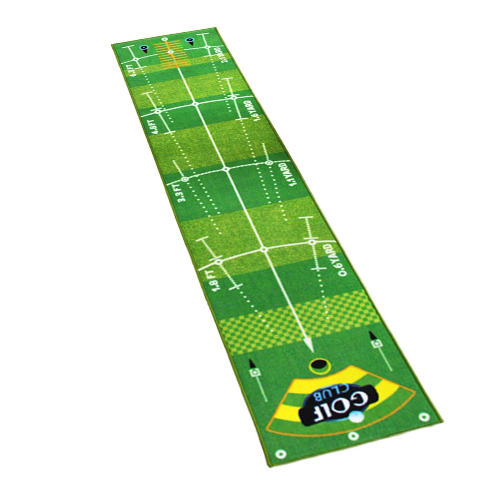Putting Green Mat | 0,5 x 2,4 m Golf-Übungsmatte | Sport-Pad für drinnen und draußen, verbessert Ihre Putting-Fähigkeiten, rutschfeste Unterseite