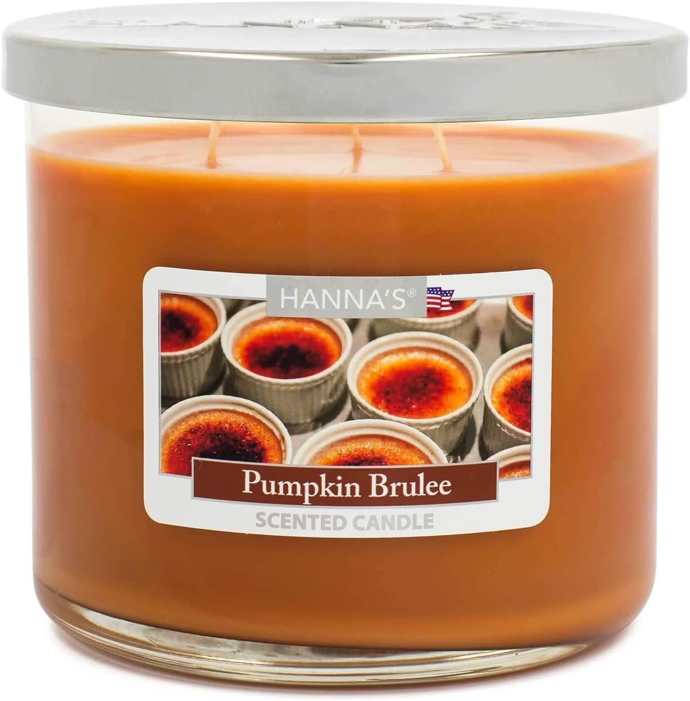 Pumpkin Brulee Scented Large 3 Wick Candle Home & Kitchen