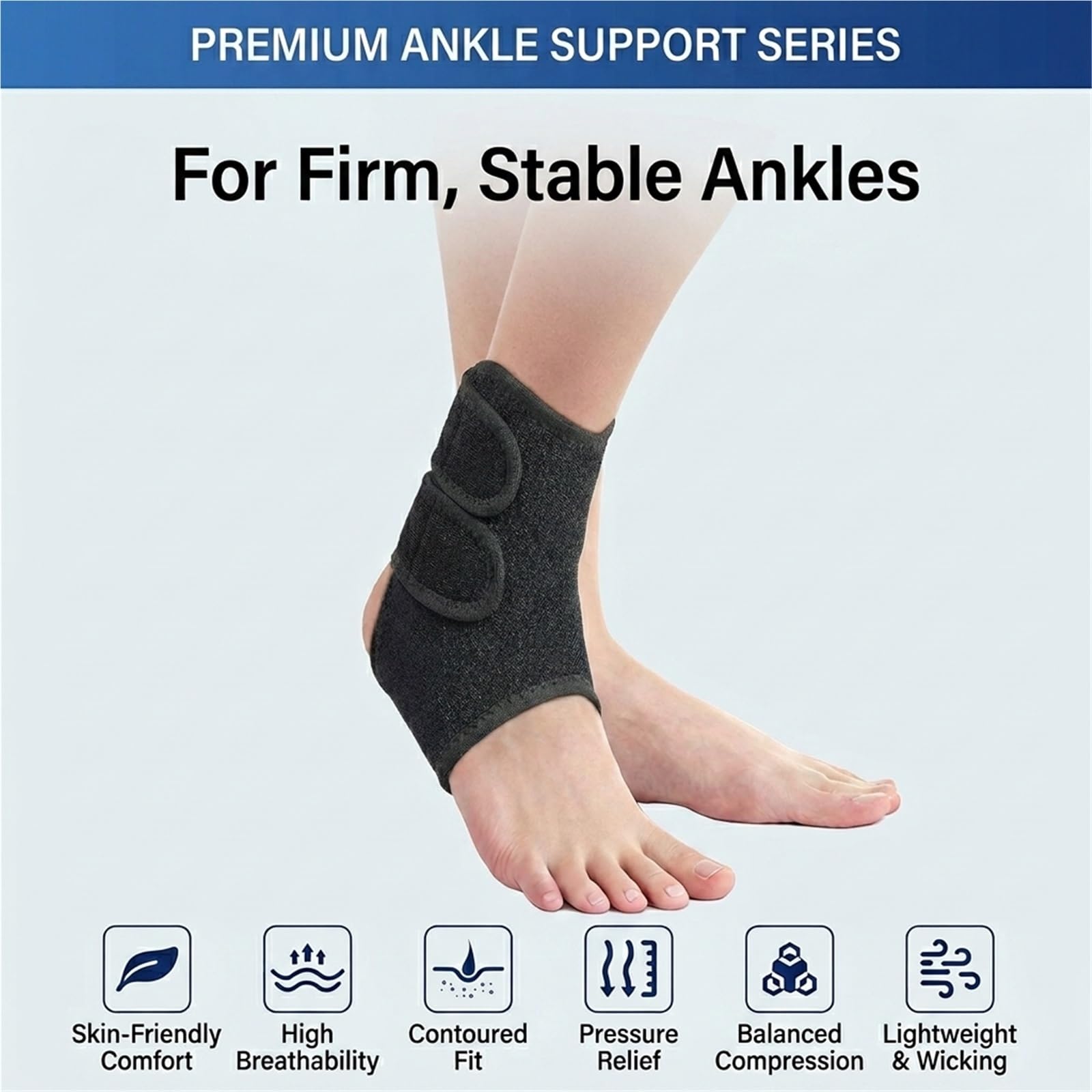 Generisch Kompressions-Sprunggelenkbandage, für Sport und tägliches Gehen, mit atmungsaktivem Stoff, Modell CJDW1081