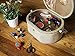 Juvale Vintage Sewing Basket Organizer with Sewing Kit Accessories, Oval Shaped (13 x 9 x 6 Inches)