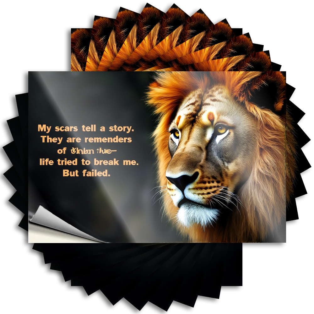 Men Bedroom Decor Bumper Garage | My Scars Tell A Story. They are Reminders of When Life Tried to Break Me Personalized Outdoor Sticker Pack(8X12CM)