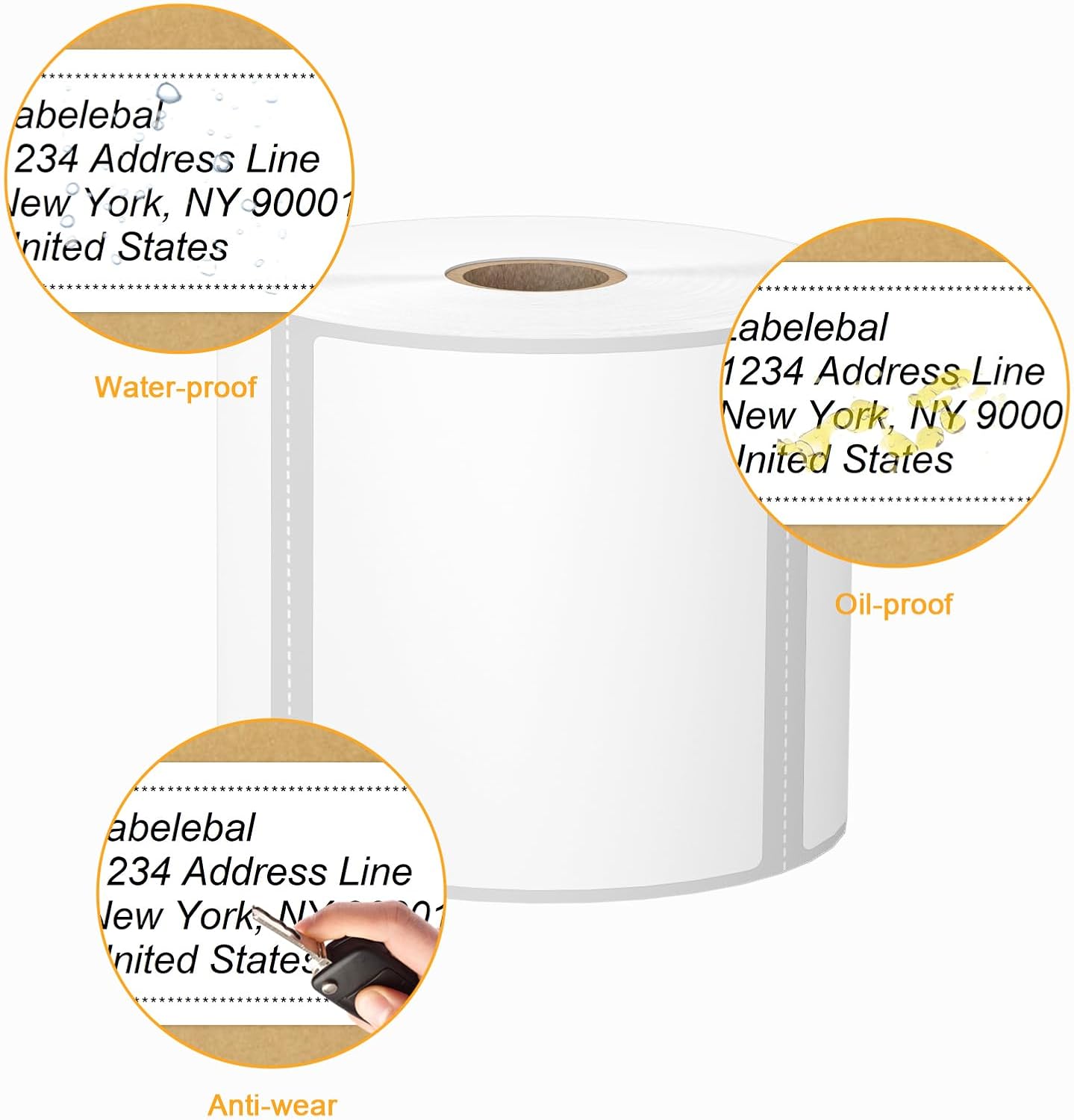 (8400 Pcs/3-Proof 1" Core) Labelebal 12 Rolls 3" x 2" Direct Thermal Label (76mm x 51mm) Multipurpose Shipping Address Mailing Barcodes Labels Compatible for Zebra 2844 & Rollo Desktop Label Printer - Image 5