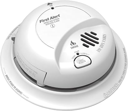 First Alert BRK SC9120LBL Hardwired Smoke and Carbon Monoxide CO Detector with 10 Year Sealed Battery Backup , White
