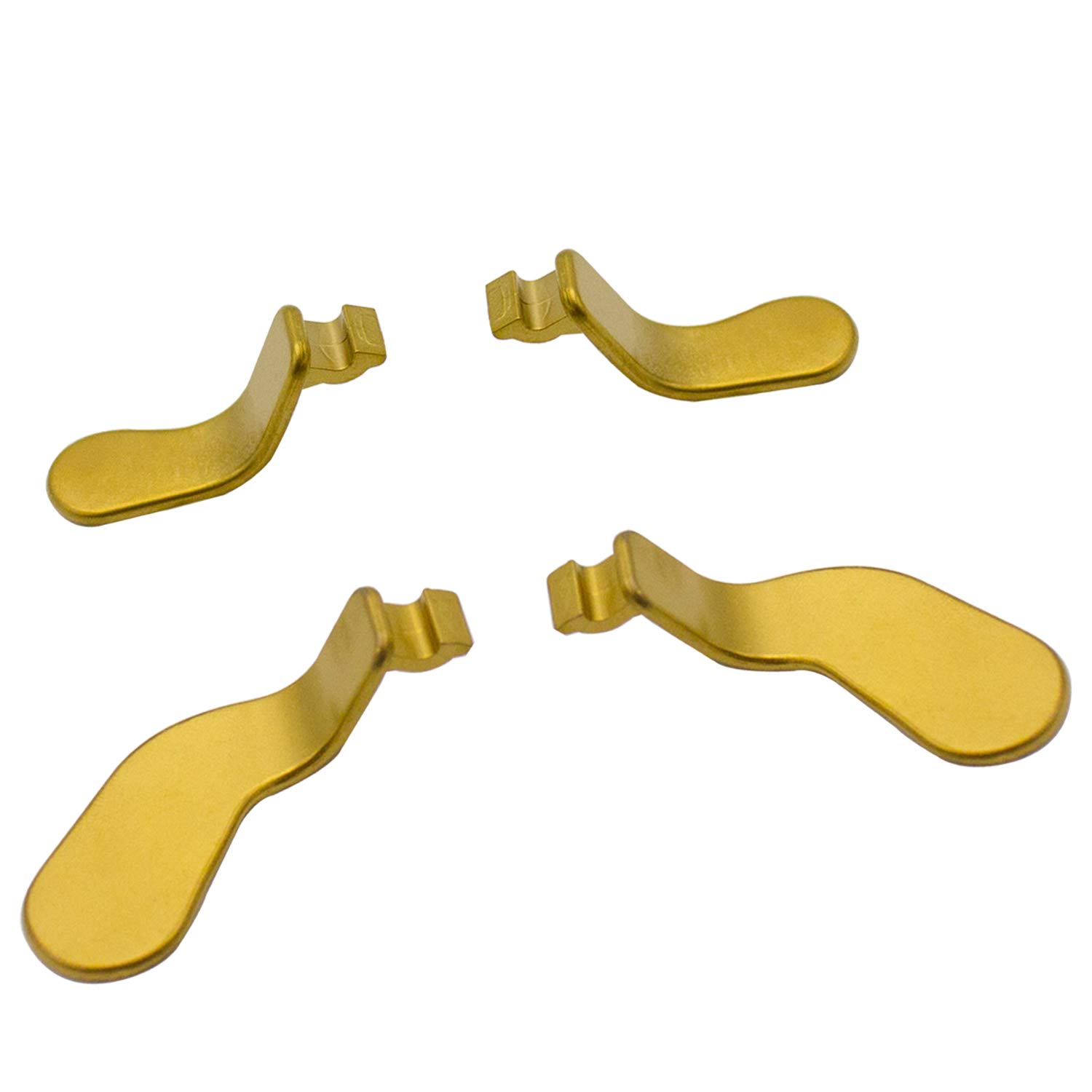 Huismart Metal 4 pcs Paddles Hair Trigger Locks Replacement Games Accessories Kits for Elite Series 2 and Xbox one Elite Controllers(Gold)