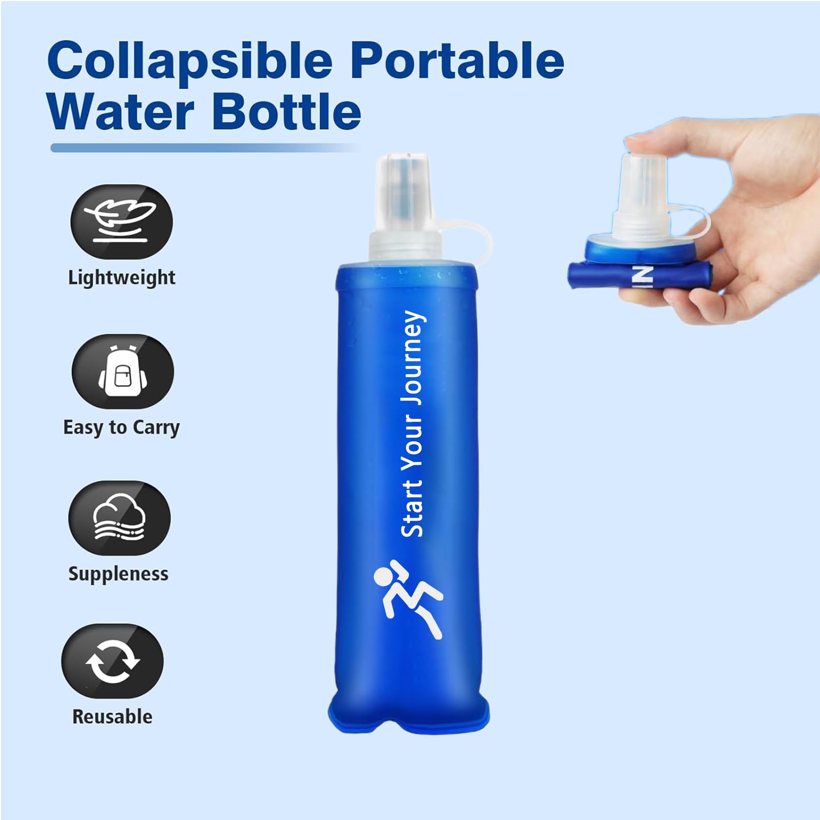 Gourdes Souples De Voyage Pliables Et Réutilisables - 2x 100ml