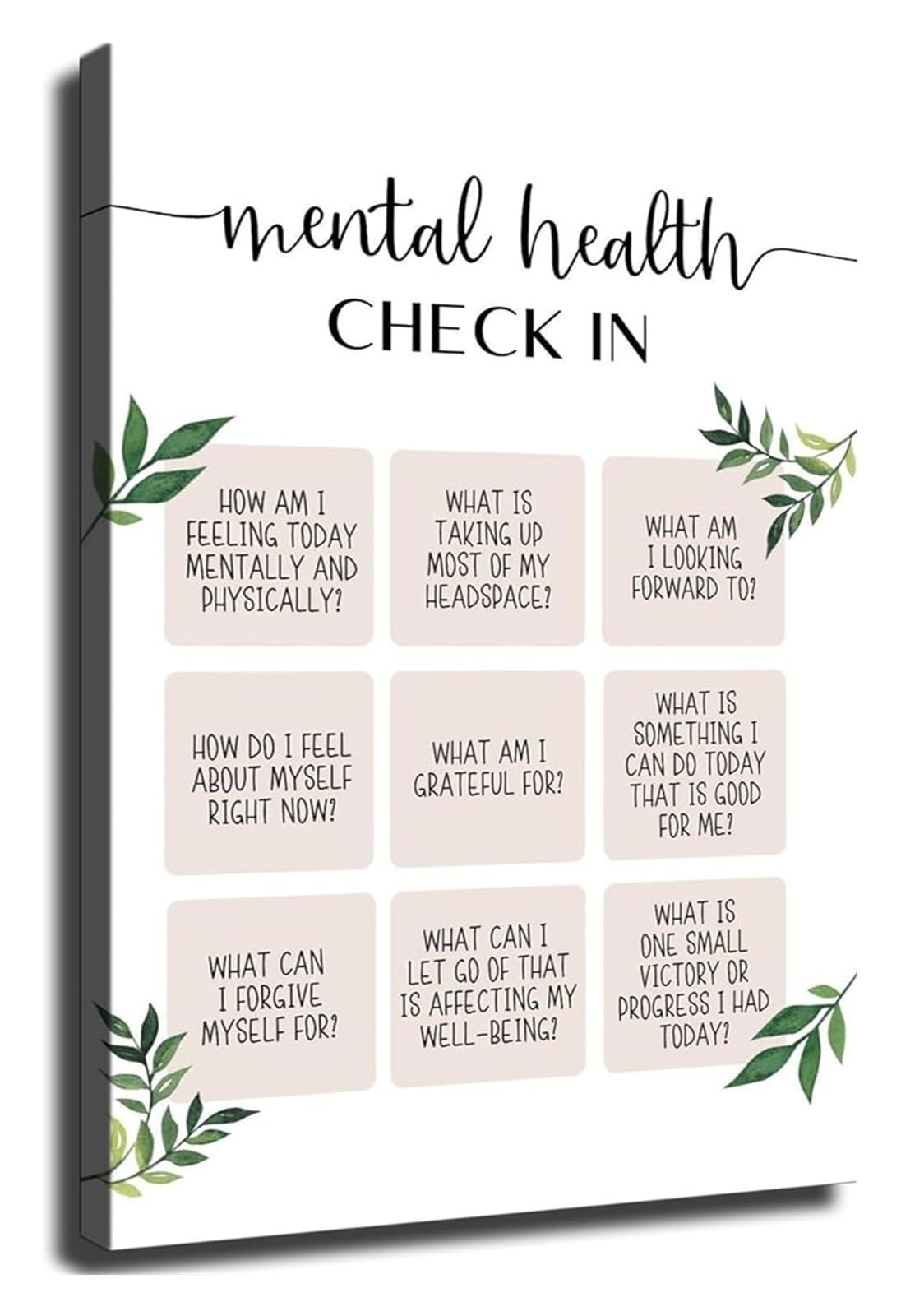 SSOPTMCB Affirmations Wall-Art Mental Health Self Care Quotes Poster for Room Aesthetics Home Decor(Unframed,08x12inch(20x30cm))
