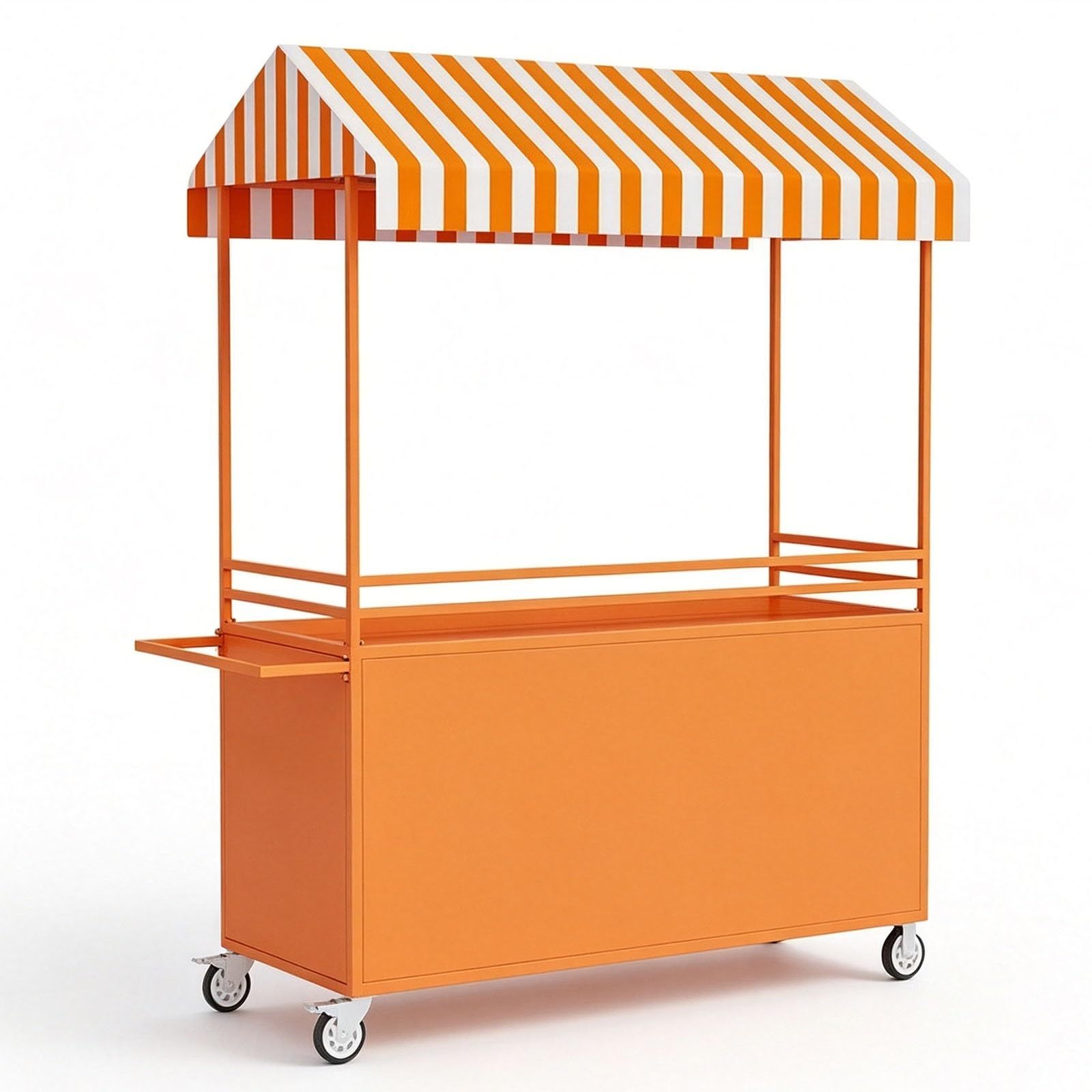 WNGJZZYC Portable Vendor Cart with Canopy, Mobile Food Display Stand