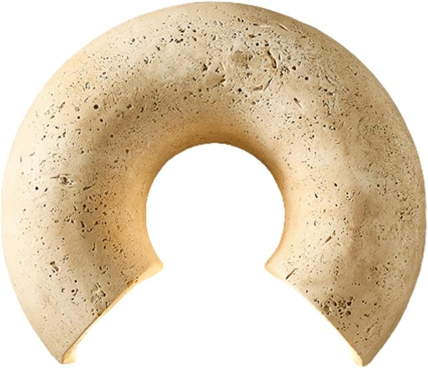 Wall Sconce Modern Minimalist Natural Textured Stone Wall Light Indirect Hardwired Indoor Decorative Wall Lamp Ambient Accent for Bedroom Living Room Hallway Entryway Wall Mounted Light