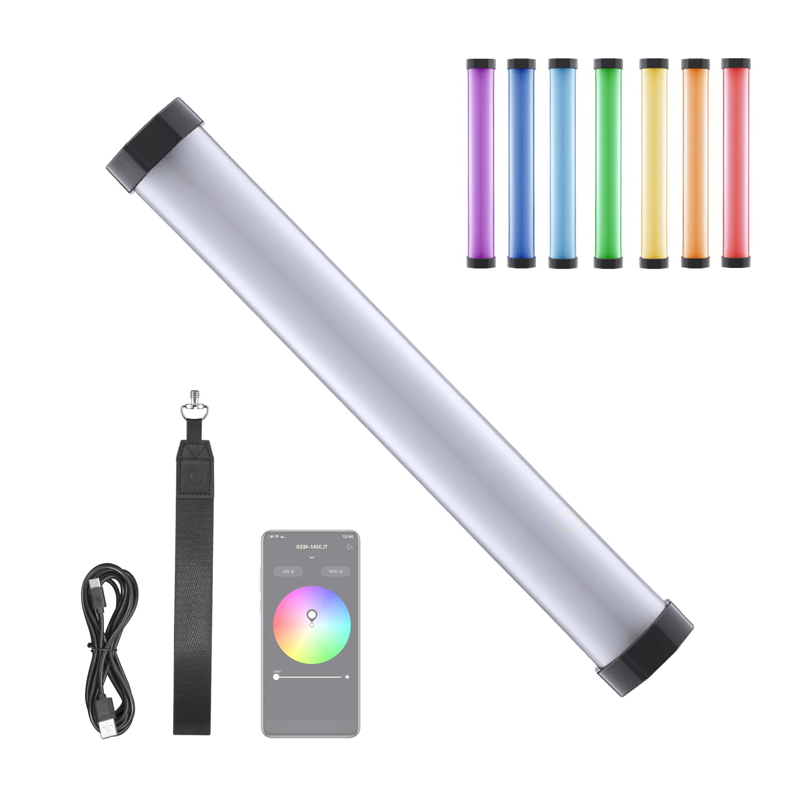 GODOX TL30 lampa rurowa w pełnym kolorze RGB LED różdżka świetlna dwukolorowa temperatura 2700 K-6500 K CRI97 TLCL99 sterowanie aplikacją / sterowanie pokładowe z torbą do przechowywania do fotografii