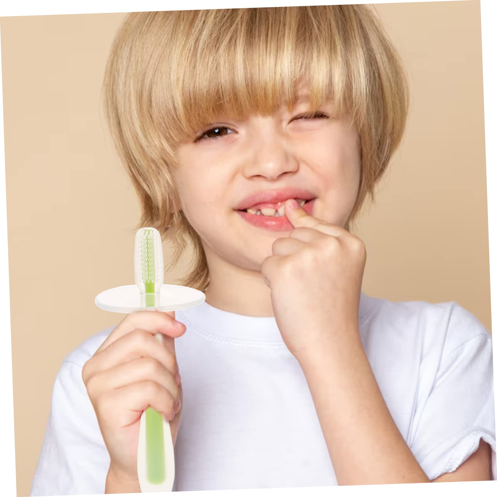 POPETPOP 16pezzi Spazzolini Silicone Per Ragazzo Ragazza Con Base Ad Aspirazione Spazzolini Morbidi Per Igiene Design Sicuro e Massaggiante Per Gengive Colori Pastello