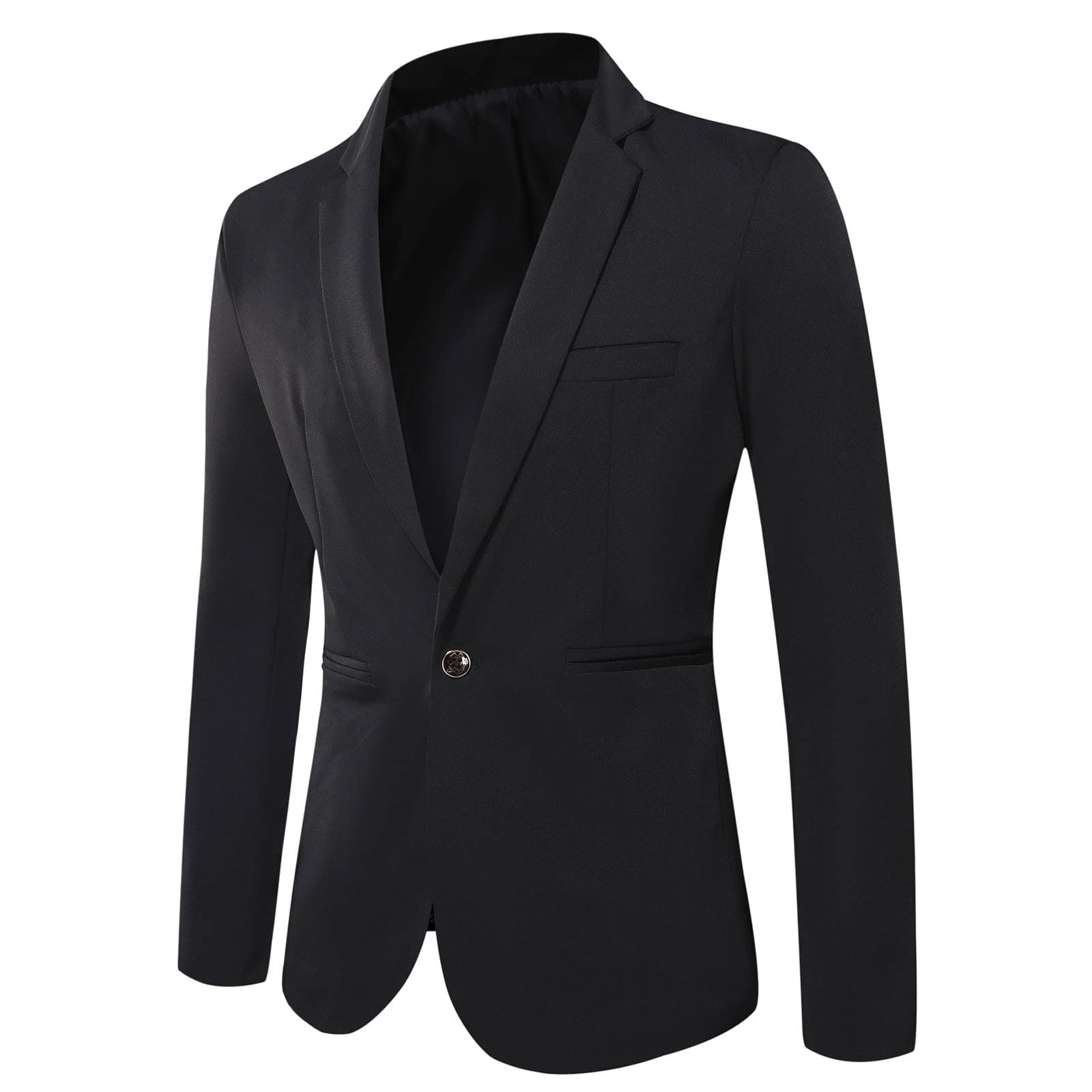 Genérico Blazer Casual para Hombre, Chaqueta Americana Hombre Diseño Ajustado con Botón Blazer Color Sólido Casual Manga Larga Chaqueta De Traje Sólido con Bolsillo Y Botón