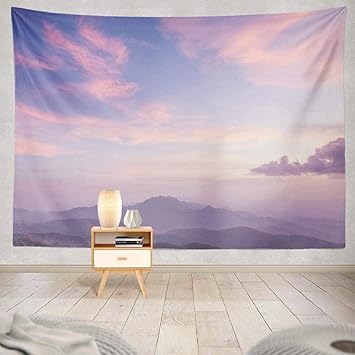 Amazon Co Jp 自然の風景装飾タペストリー紫の空の山と雲パステル風景壁掛けタペストリー家の装飾 ホーム キッチン Amazon Co Jp 自然の風景装飾タペストリー紫の空の山と雲パステル風景壁掛けタペストリー家の装飾 ホーム キッチン