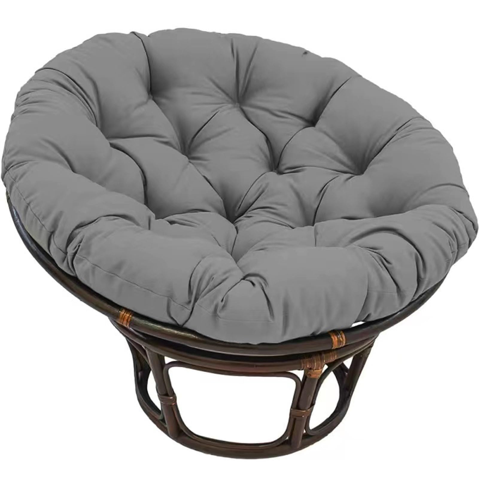 Hanging Chair Seat Cushion Thick Round Grey Garden Furniture Upholstery Pad for Rattan Chair 60 * 60cm — image 1
