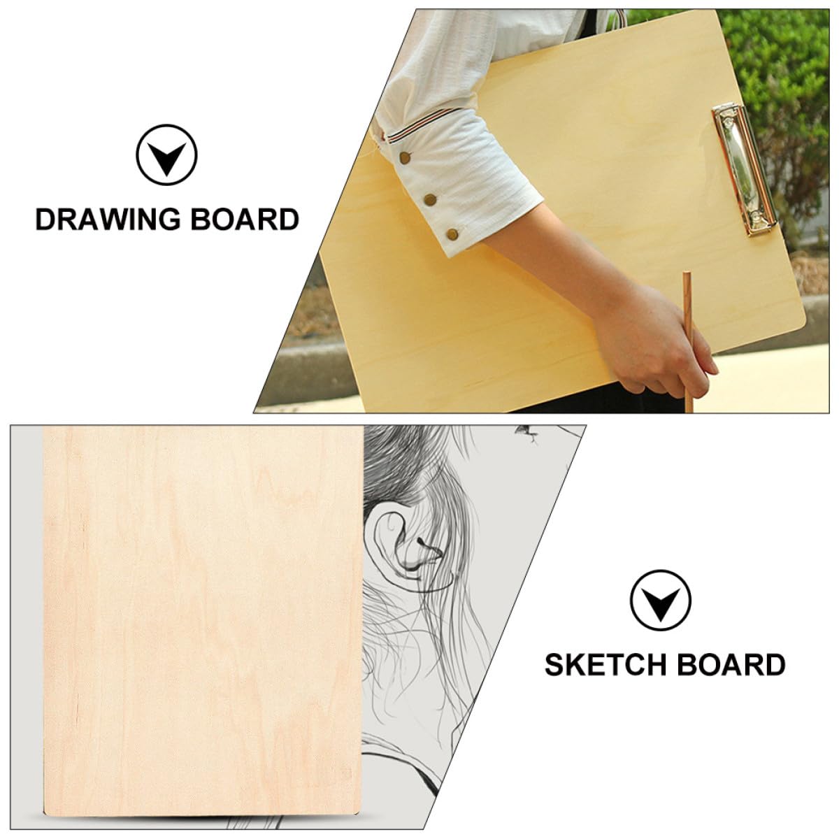 EXCEART Artista Pintando 3 Piezas de Tablero de de Madera Portapapeles de Dibujo de Tablero de Pintura Tablero de Escritura de Imágenes para Hotel Dibujo de Portafolios