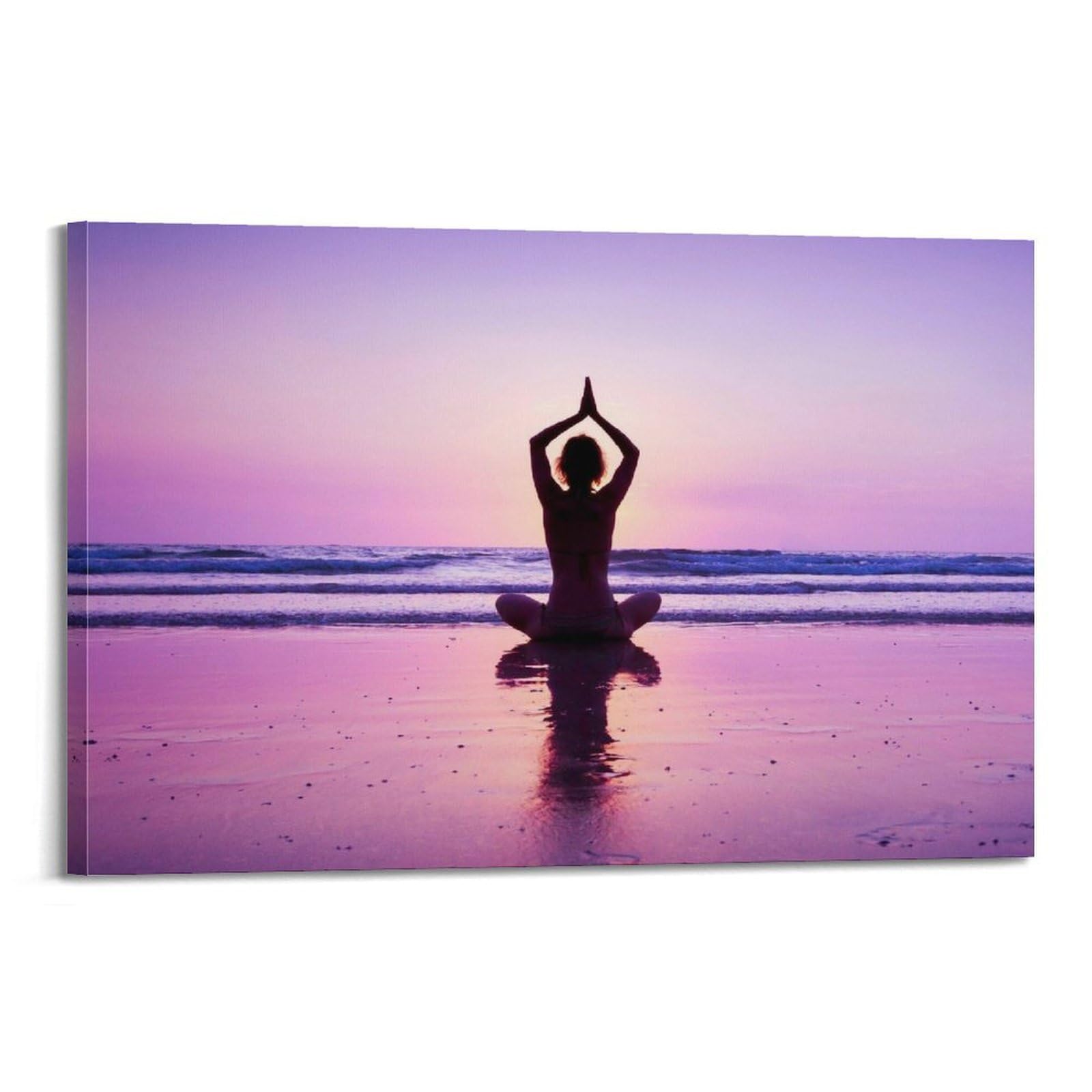XKUGA Beach Tranquility Zen Yoga Meditation Poster Modern Decorative Canvas Prints - Ideal Wall Art for Family, Man Cave, Game Room, Boys & Girls Bedroom 24x36inch(60x90cm)