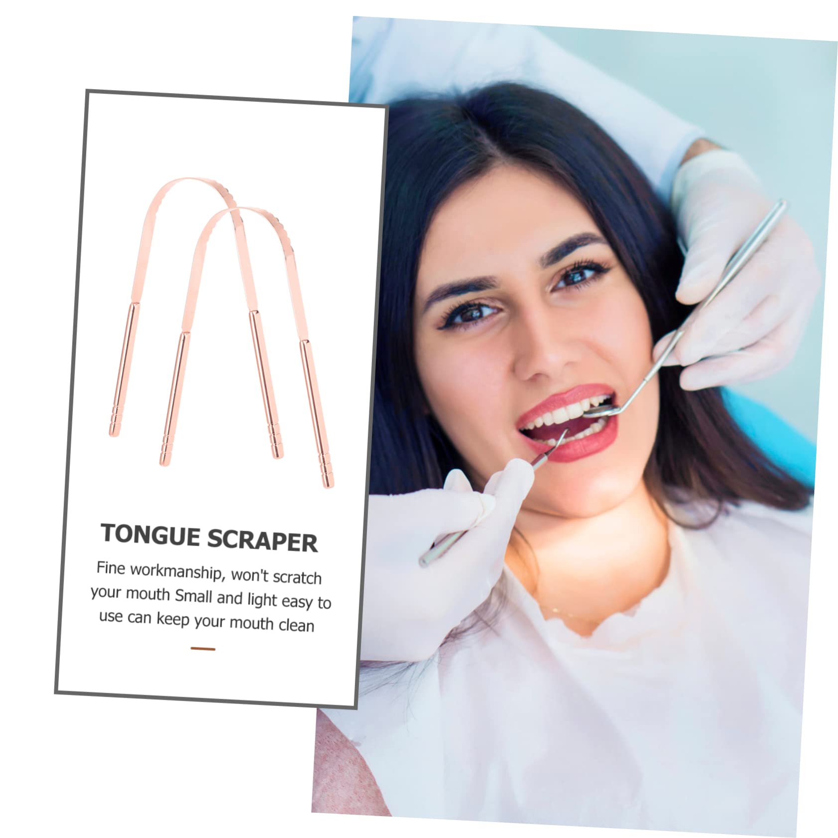 Housoutil 10pezzi Raschietto Per Lingua Inossidabile Da Strumento Di Pulizia Orale U-shaped Per Combattere Alitosi e Rimuovere Residui Alimentari Della Bocca e Igiene