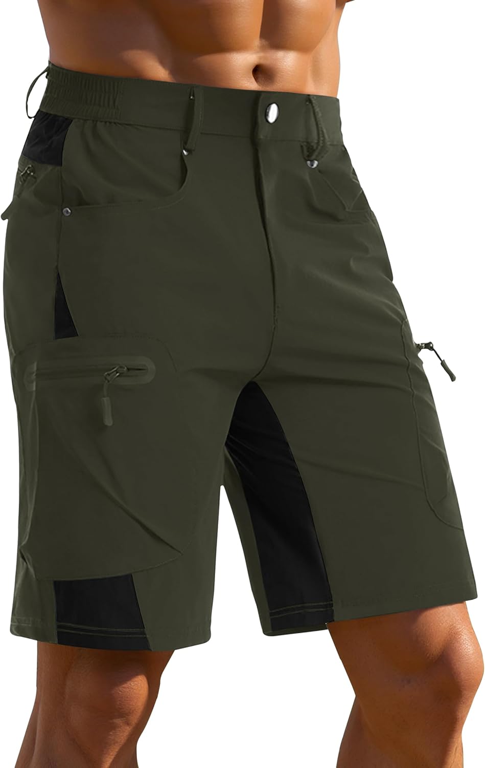 CRYSULLY Men's Hiking Cargo Shorts Outdoor Summer Lightweight Quick Dry Casual Shorts with 5 Pocket - Image 3