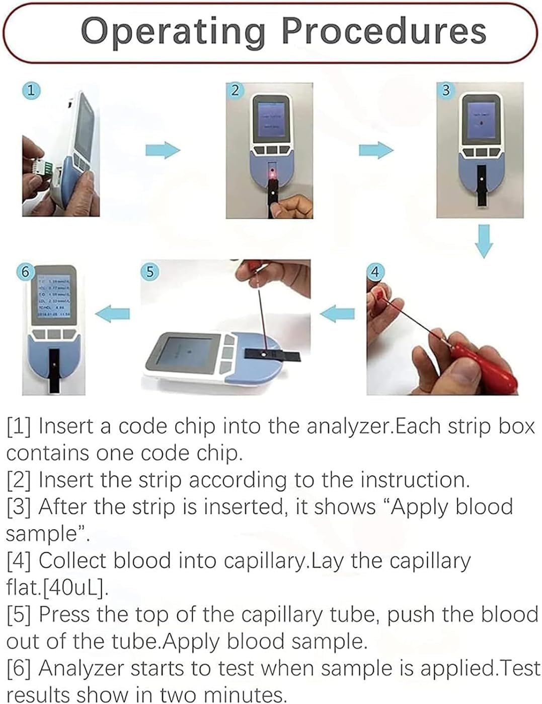 Cholesterin-Testgerät-Set, Blutfett-Tester, Multifunktionsgerät zur präzisen Messung von TC, TG, HDL und LDL, mit 25 Teststreifen, 500 Speicherplätzen für Messwerte, Lipid-Analysegerät für zu Hause, G