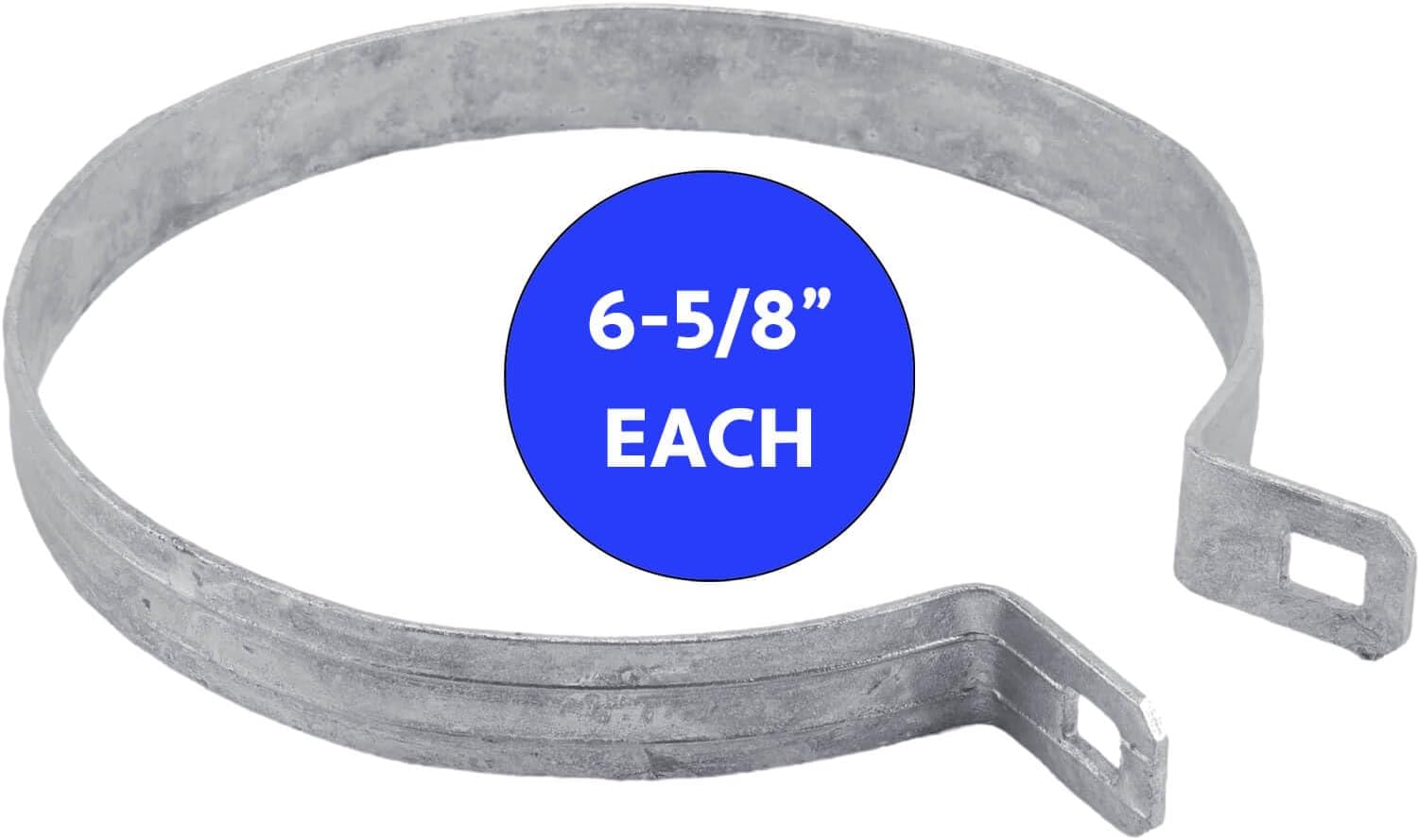 6-5/8" Brace Band for Chain Link Fence - Use for 6-5/8" Outside Diameter Post/Pipe - Galvanized Chain Link Brace Band