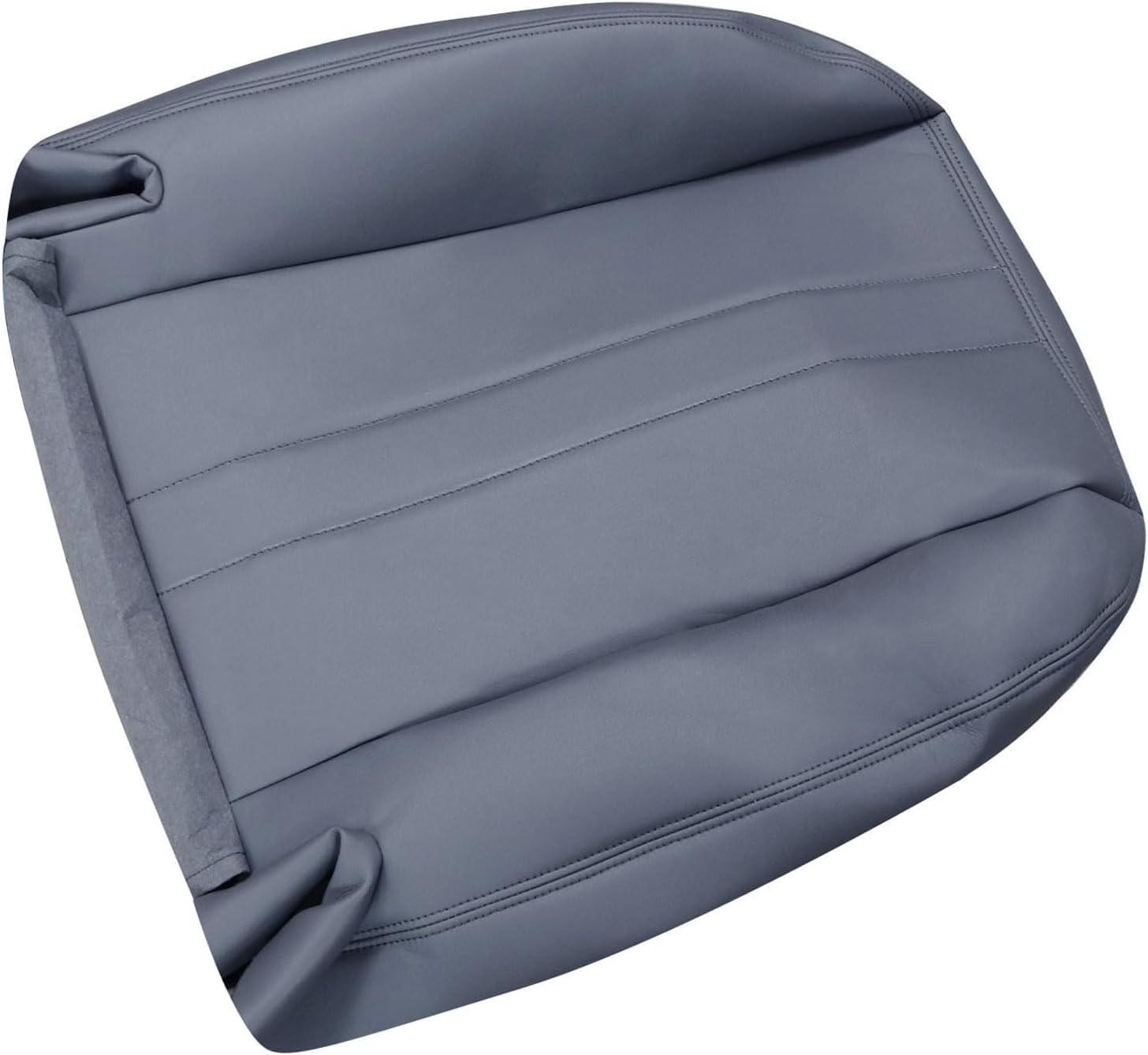 FZJDSD Pewter Gray Driver or Passenger Side Bottom Replacement Microfiber Leather Seat Cover Compatible with Chevy Express GMC Savana 2003 2004 2005 2006 2007 2008 2009 2010 2011 2012 2013 2014
