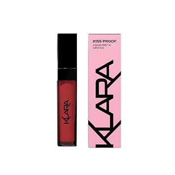 Klara Cosmetics Kiss Proof Lipstick 17 Sinful Burgandy Classic Bold Liquid Matte Lipstick Long Lasting Full Colour Pigment KC-KPL017