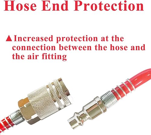 Vista 23 de Beduan Kit de pistola de aire con manguera neumática de poliuretano de 16 pies de largo, pistola de aire resistente para compresor de aire (azul)