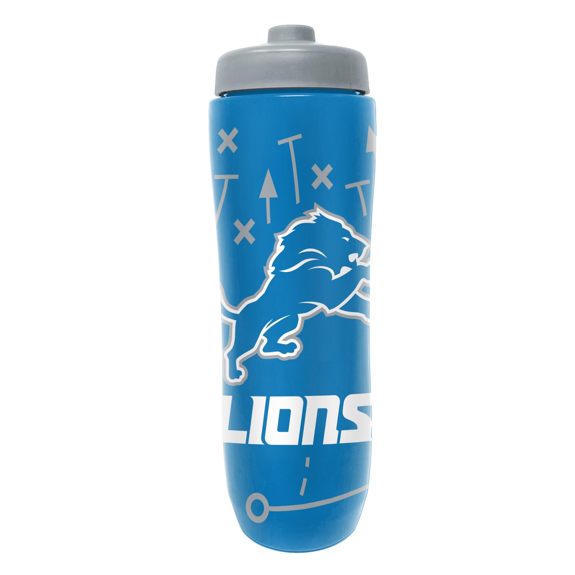Party Animal NFL Football Squeeze Bottle, 32 oz, Detroit Lions