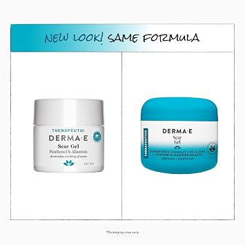 Derma E Scar Gel Scar Treatment for Face Hydrating Gel for Acne Scars, Burns & Stretch Marks with Panthenol & Allantoin, 2 oz