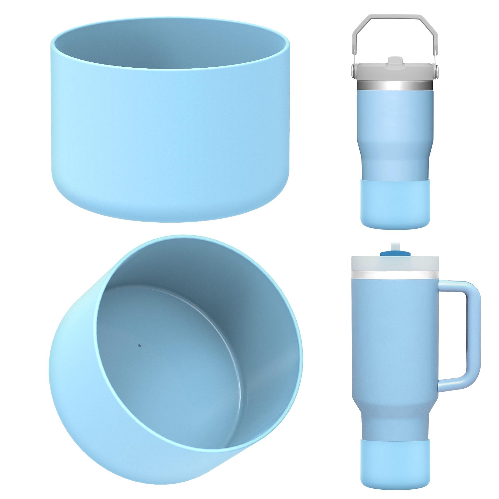 Linkidea 2 Pack Water Bottle Boot Compatible with Stanley Quencher H2.0 20oz/30oz/40oz, IceFlow Flip 20oz/30oz Tumbler