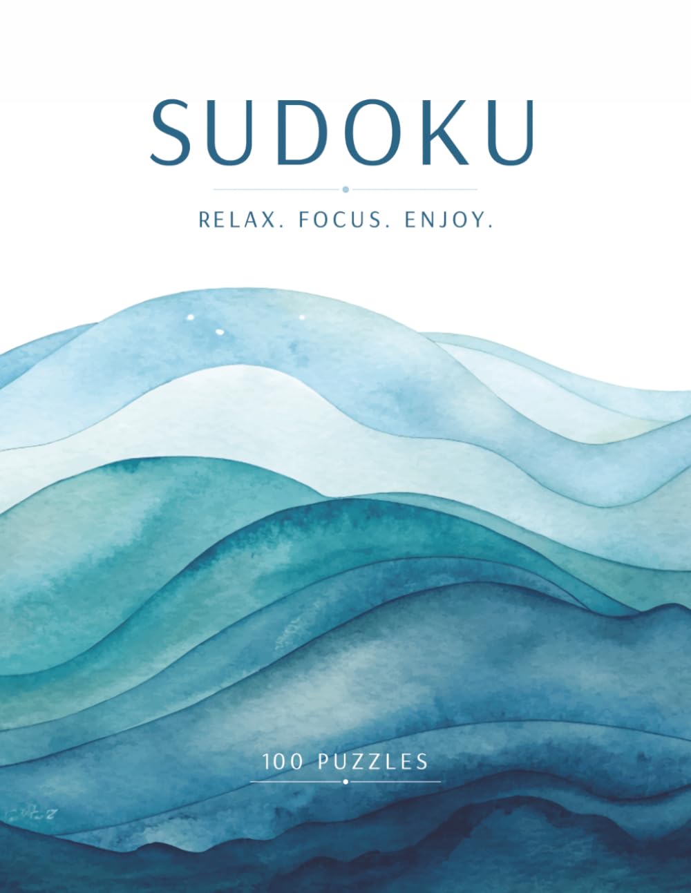 The Quiet Grid: 100 Relaxing Sudoku Puzzles | Very Easy to Hard | Large Print | 8.5x11 Inches