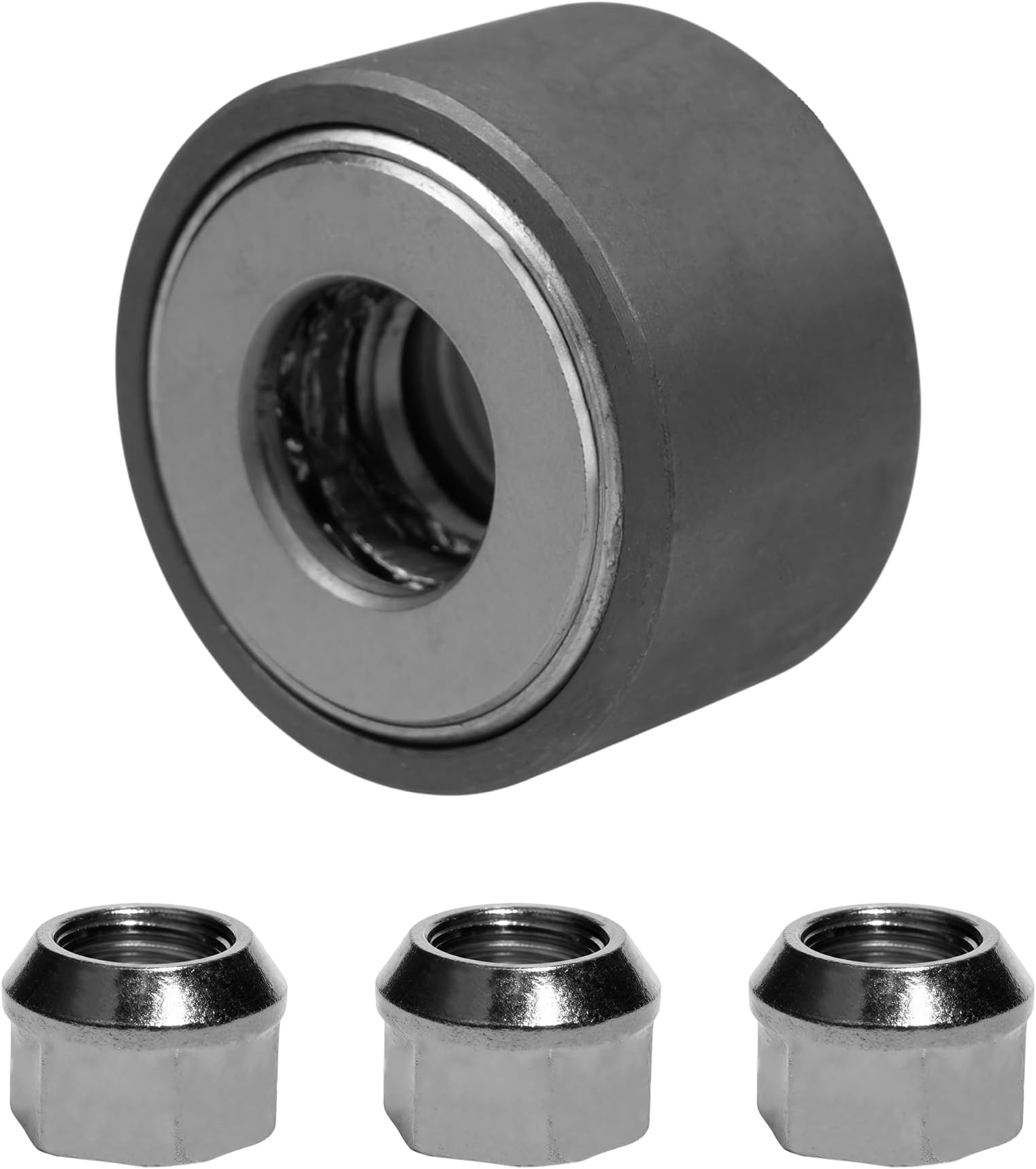Wheel Stud Installer Tool, Tire Stud Tool, M12x1.25 M12x1.5 M14x1.5, Iron, with 3/4" Hex Wheel Lug Nuts, Silver Tone, 1 Set