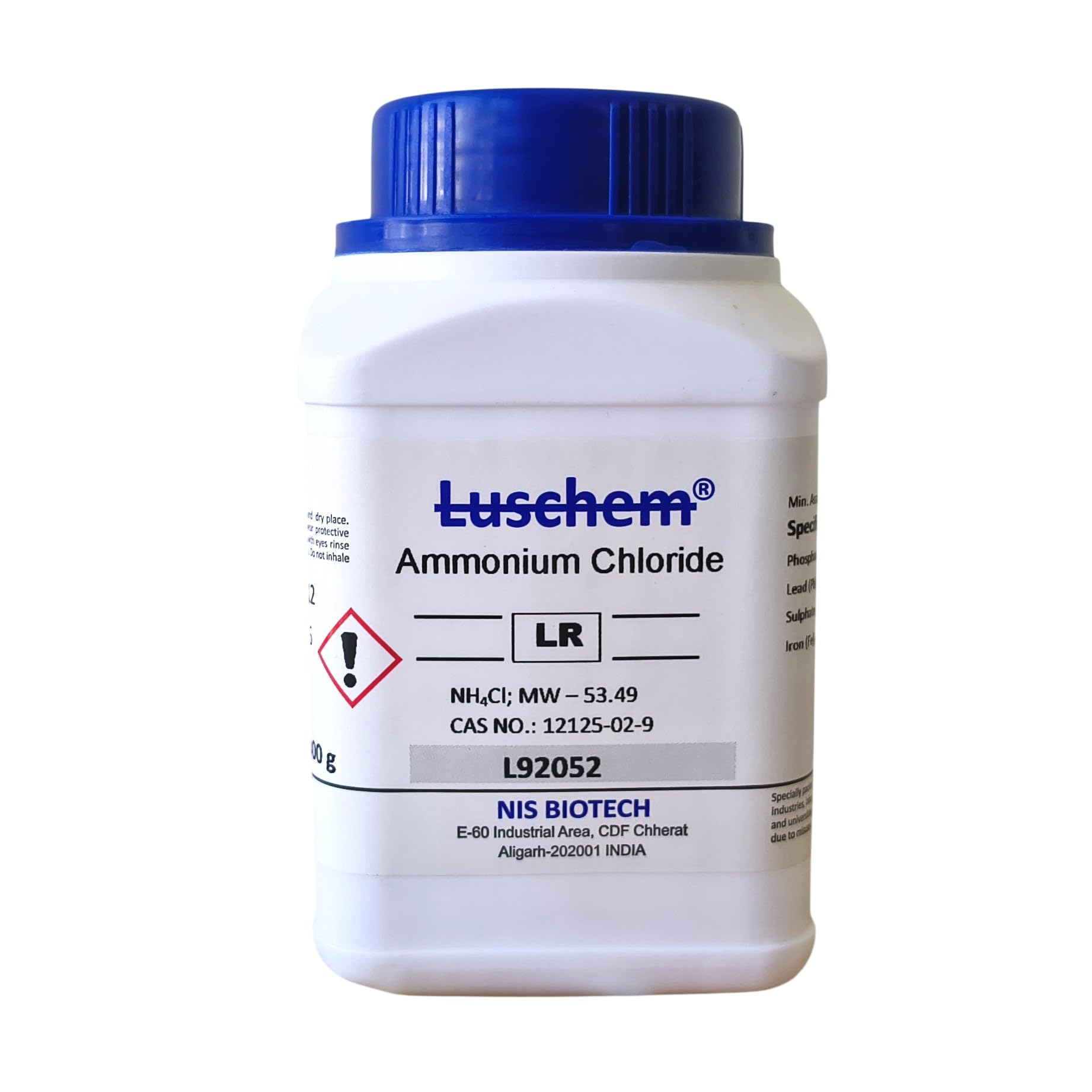 Ammonium Chloride 99% Pure (NH₄Cl) – Nitrogen Rich Plant Food for Crops, Soil Booster for Fast Growth - Laboratory & Industrial-image-40