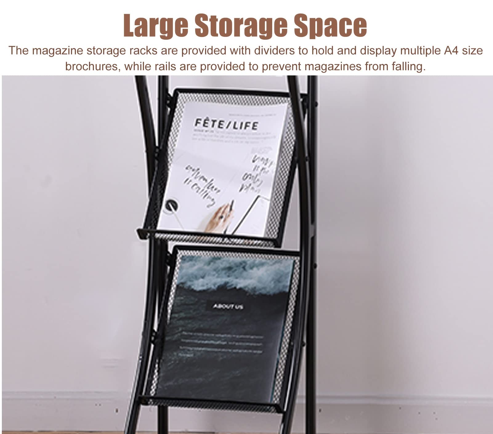 Amazon.com: CMYUN Narrow Magazine Holder Racks for Office, 139cm