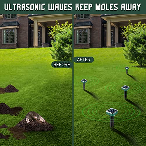 Solar Mole Repellent, 8 Pack Ultrasonic Mole Repellent Solar Powered, Waterproof Snake Vole Gopher Repellent for Garden & Yard, green Solar Mole Repellent, 8 Pack Ultrasonic Mole Repellent Solar Powered, Waterproof Snake Vole Gopher Repellent for Garden & Yard, green