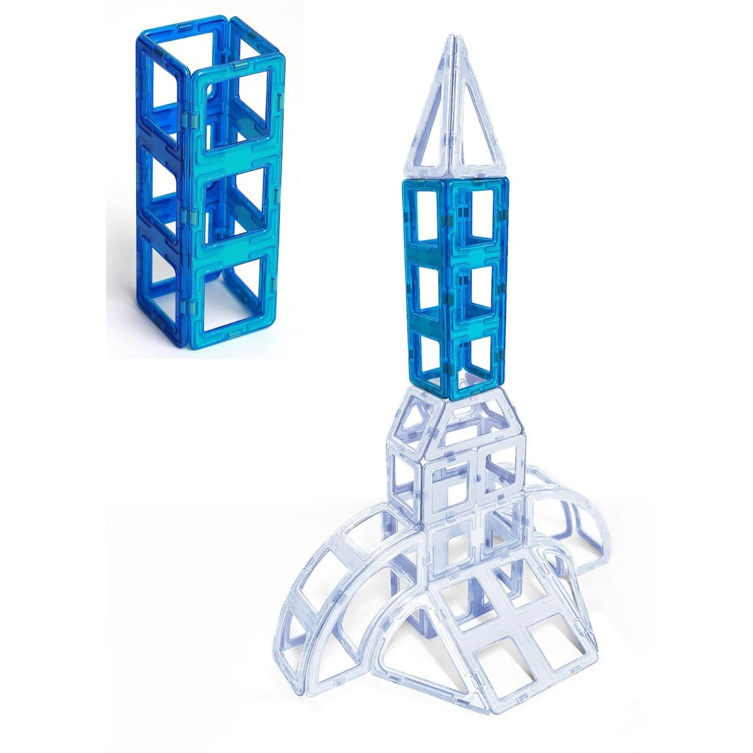 MAGNIKON Magnetische Bausteine Ersatzset Super Rechtecke, Magnetbausteine Rechteckig, Magnetsteine Erweiterung, Montessori Spielzeug, Magnete für Kinder ab 3 Jahre