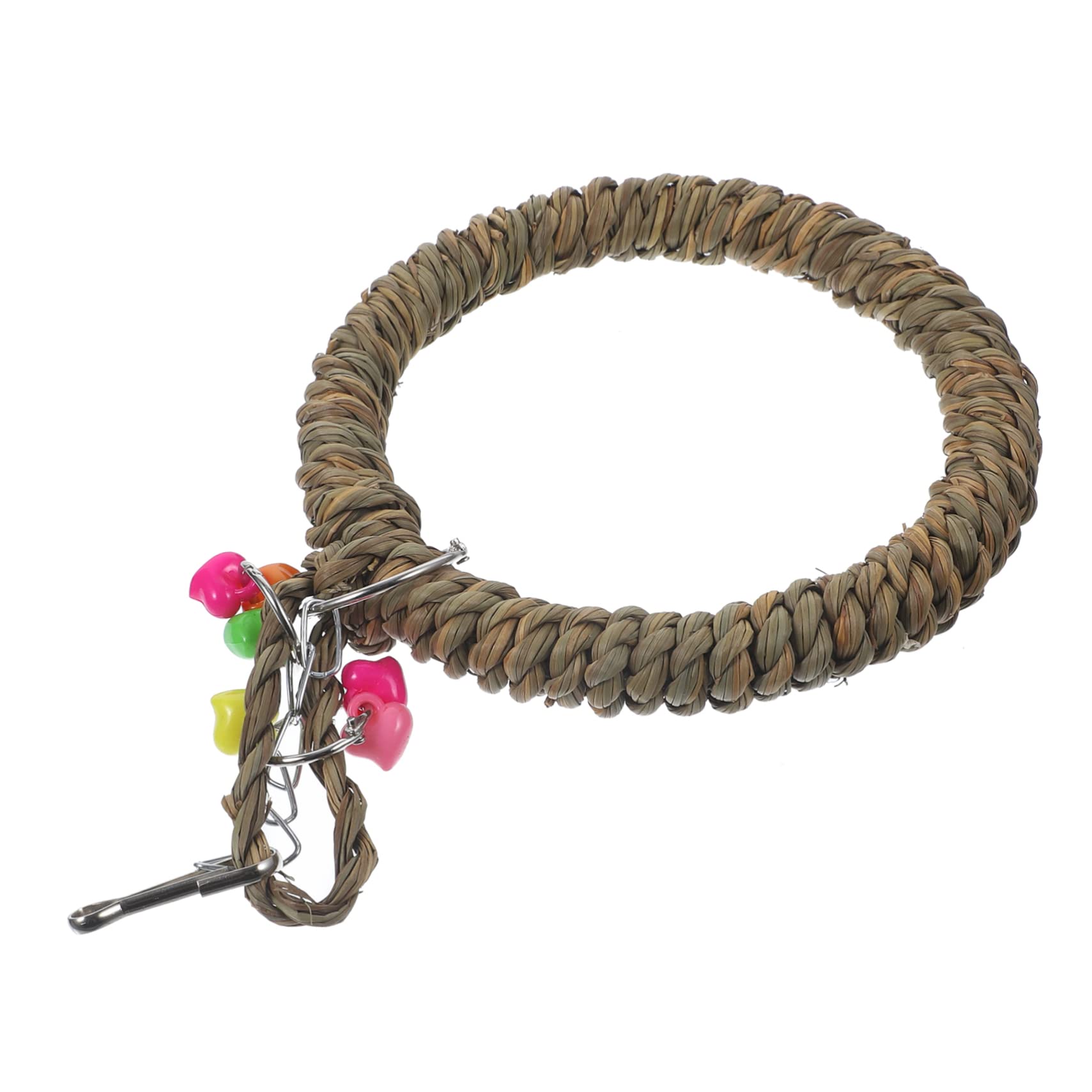 POPETPOP 5piezas Perch Stand Colgante para Pájaros Hamaca De Cuerda Natural para Periquitos y Loros Juguete De Verano para Mascotas Soporte Resistente y Duradero