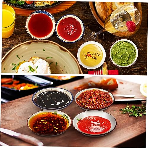 UPKOCH 6 Peças Prato Tigela Lanche Prato Fornecimento De Cozinha Prato De Molho De Cerâmica Tigela D